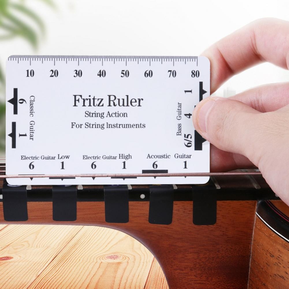 Fritz Ruler Guitar String Action Gauge Ruler String Pitch Rulers Card ...