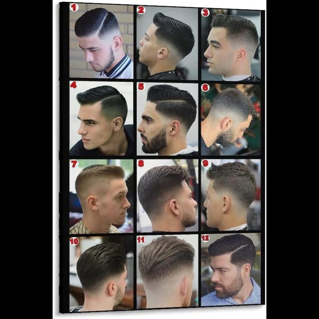 Kanvas moden untuk kedai barbershop dan saloon potongan rambut Carta ...