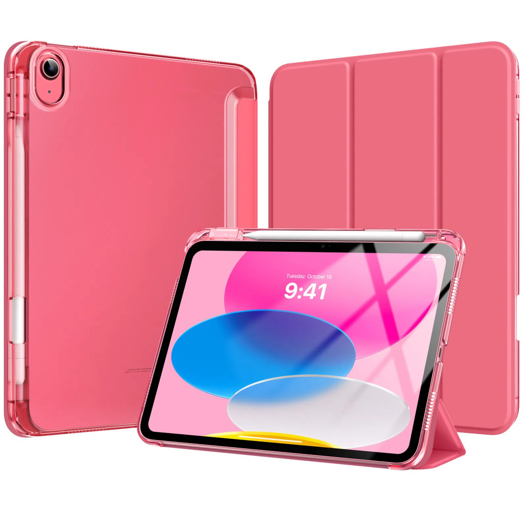 MoKo Trifold PC Translucent Back Shell Protective Case with Pencil ...