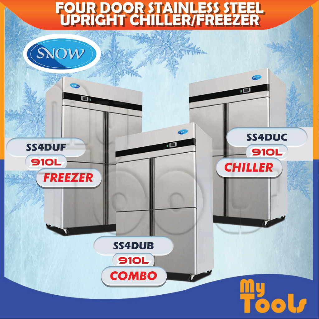 Mytools SNOW Four Door Stainless Steel Upright Chiller/Freezer ...
