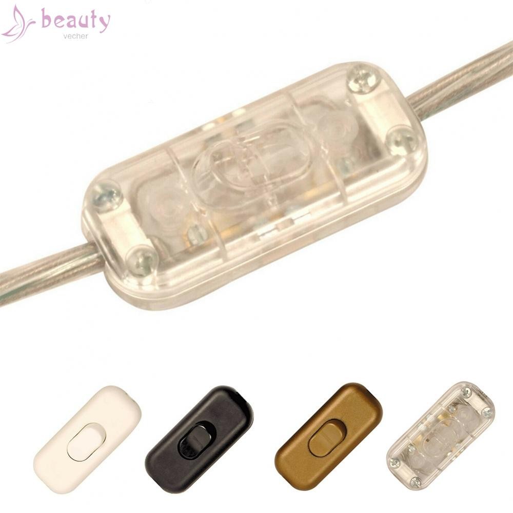 Black Transparent In Line Switch Rocker Switch 250V Bedside Lamp Switch ...