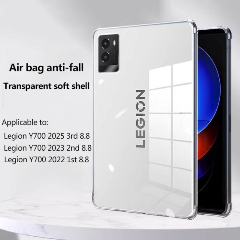 GIOPUEY Custodia In TPU Morbido Per Lenovo Legion Y700 Gen4 8.8” 2025 – Ultra Sottile, Antivibrazione, Antiscivolo, Nero - 3