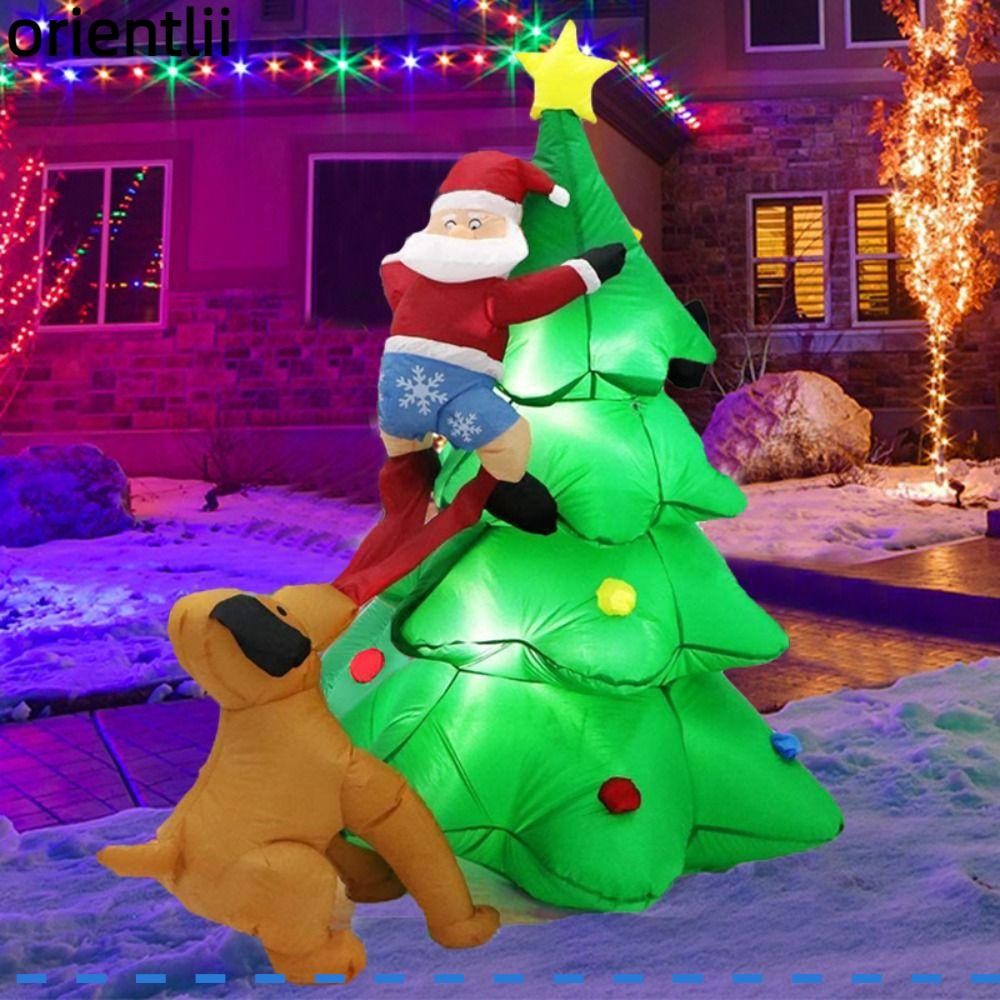 ORIENTLIIY Christmas Inflatable Dolls, LED Light Gifts Inflatable Tree ...