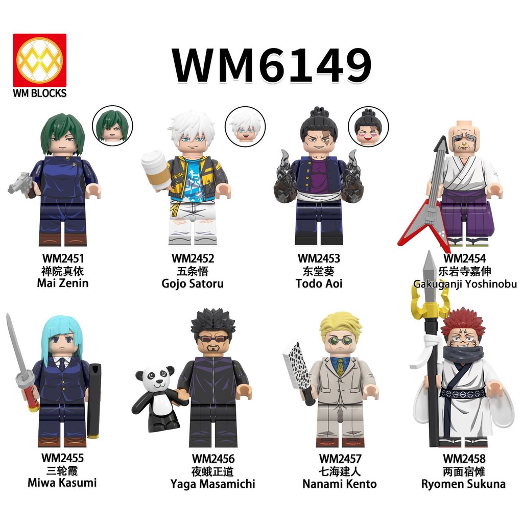 Jujutsu Kaisen Ltadori Yuji Gojo Satoru Fushiguro Ryomen Sukuna Geto Suturu  Building Blocks Minifigures | Shopee Malaysia