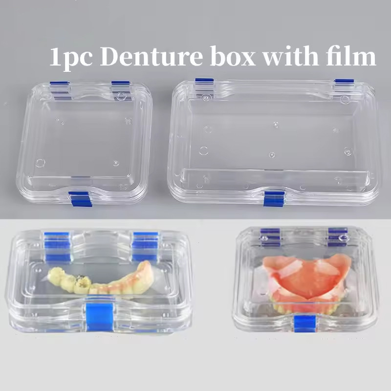 1Pc Denture Box With Film For Tooth Storage Anti-vibration Dental ...
