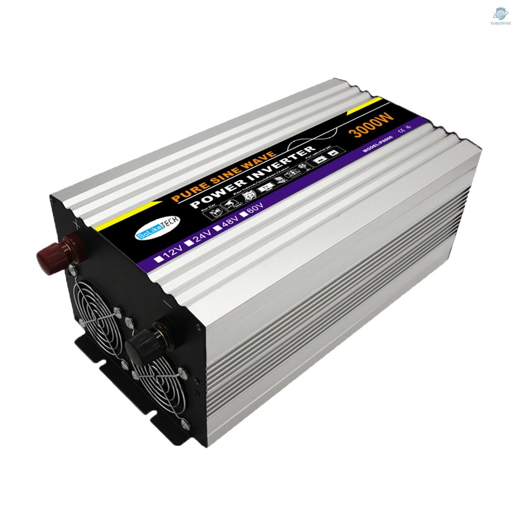 3000 Watt Power Inverter 12V DC to 220V AC Converter with 2 AC Outlets ...