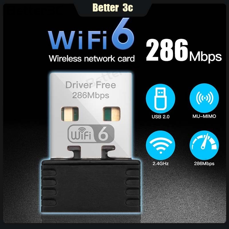AX1800 USB WiFi Adapter, WiFi 6 Dongle für PC - 802.11ax Dual Band High Gain Antenne, 5GHz / 2