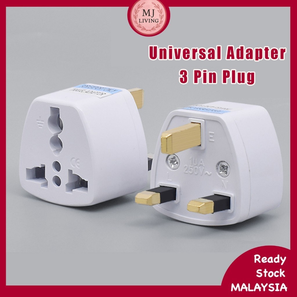 Universal 3 Pin Plug Adaptor 2 Pin US EU CHINA Multi Pin To Malaysia 3 ...