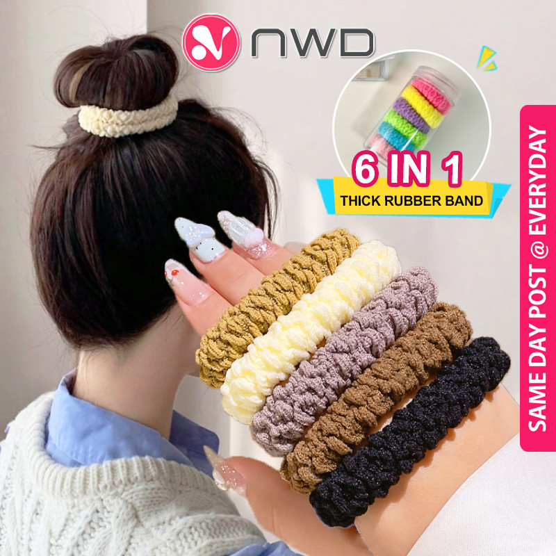 𝗜𝗞𝗔𝗧𝗔𝗡 𝗛𝗔𝗟𝗨𝗦 𝗗𝗘𝗟𝗜𝗞𝗔𝗧 》 6pcs Elastic Colorful Hair Ties Hair Ropes Ring ...