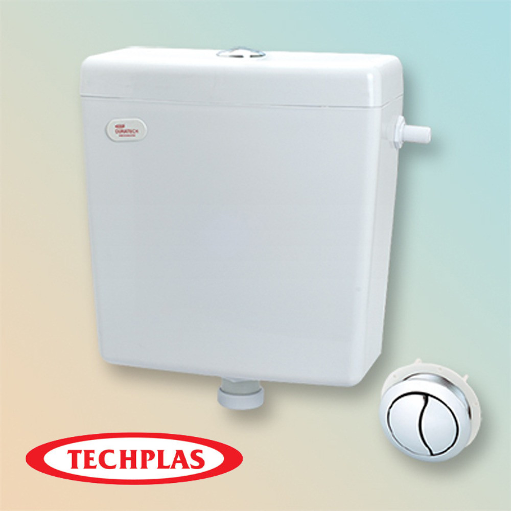 [ TECHPLAS ] (PCP-1109-DF-LL) Duratech Dual Flush Cistern (Push Button ...