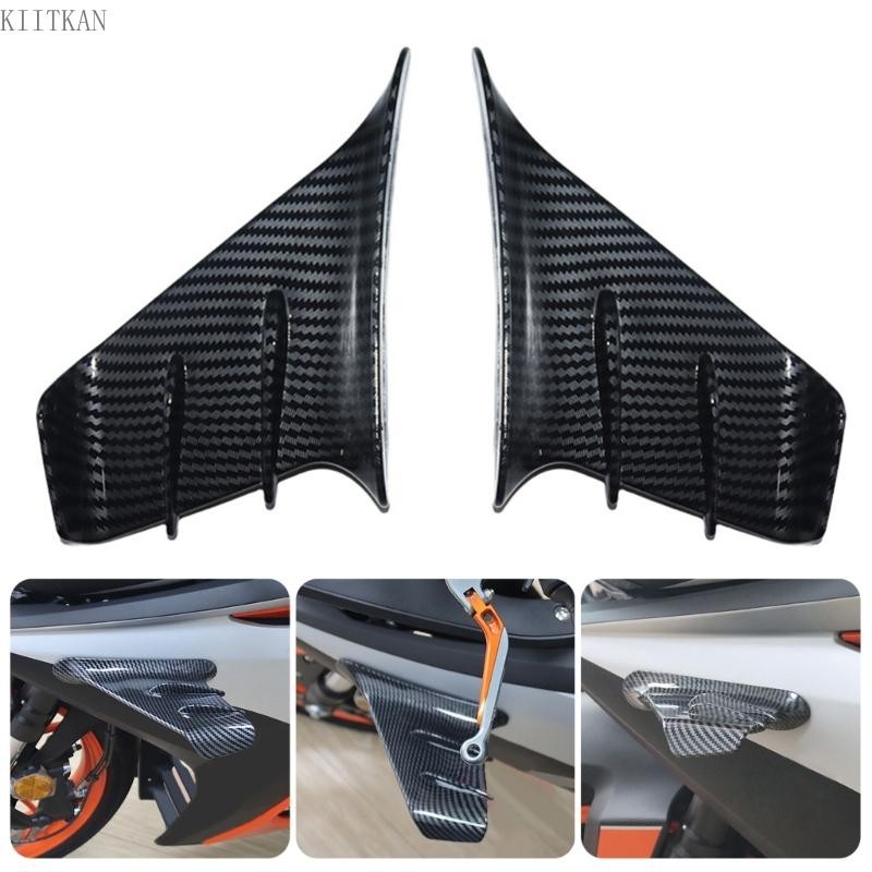 KIIK Universal Aerodynamic Motorcycle Side Winglets Spoiler ABS Fairing ...