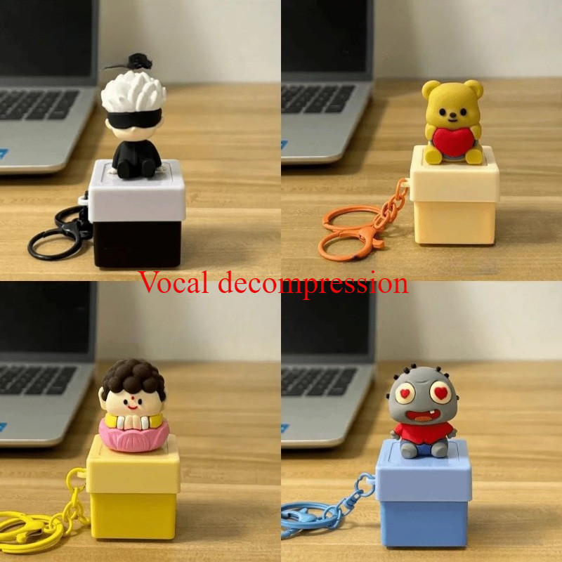 Pressure reducing sound keychain electronic wooden fish Buddha statue ...