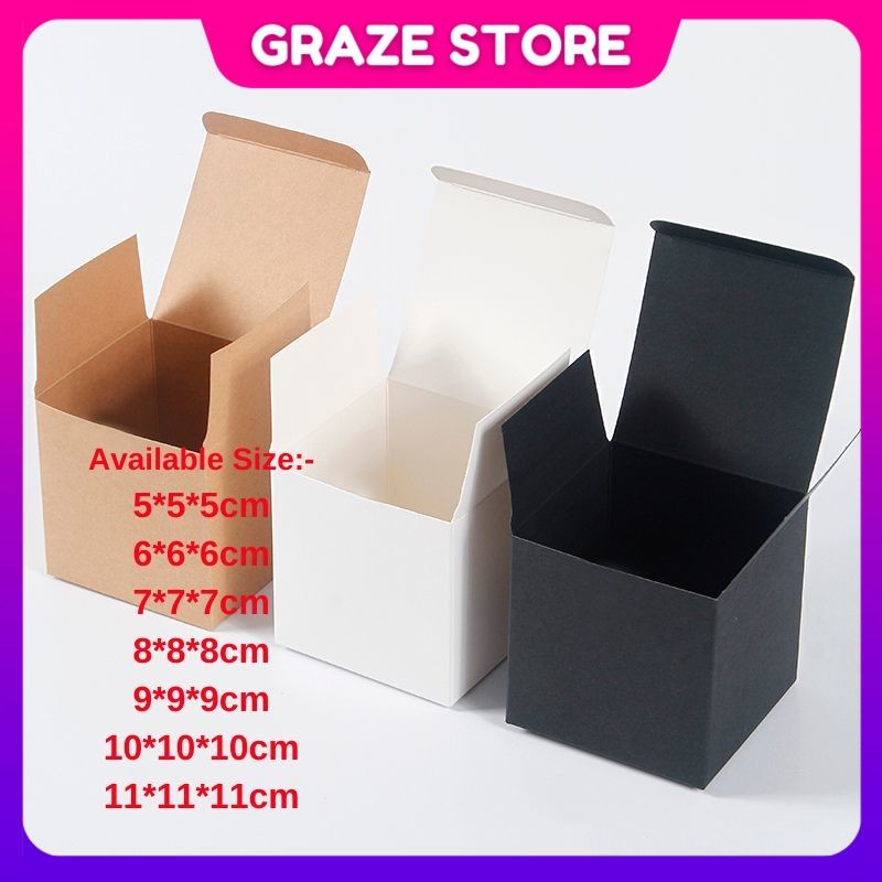 10pcs Square Paper Box Gift Box Candy Box Perfume Box Square Kraft Box ...