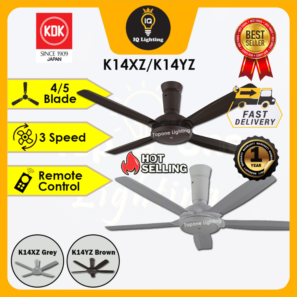 Kdk Fan Kdk K Xz K Yz Speed Ac Motor With Remote Control Grey Brown Ceiling Fan Kipas