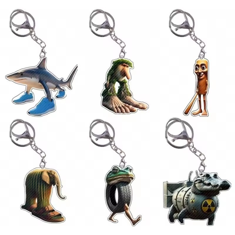 Guidre 12 Pezzi Tung Tung Tung Sahur Figura,Italian Brainrot Figure Set,Italian Brainrot BRR BRR Patapim,Regalo Divertente Per Compleanno,Gaming E Amici