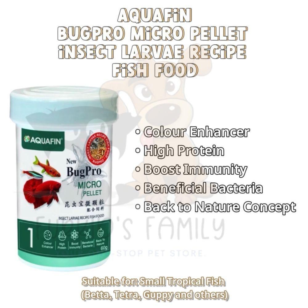 AquaFin BugPro Micro Pellet Insect Larvae Recipe Fish Food 60g for ...