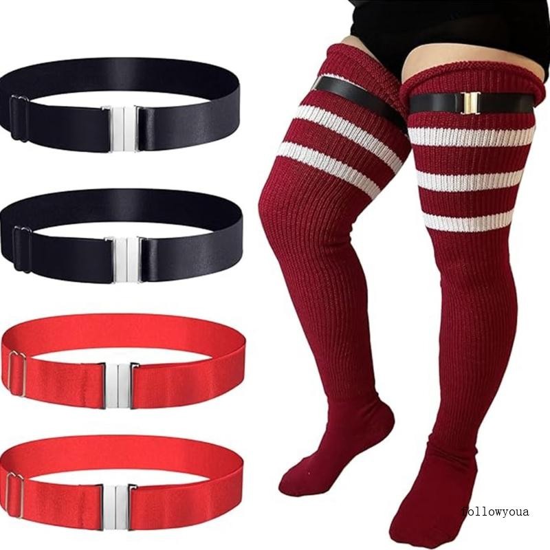 fol Womens Elastic Thigh Garter Belt with Metal Buckled Adjustable Leg  Garter Straps for Thick Thighs Highs Stockings | Shopee Malaysia