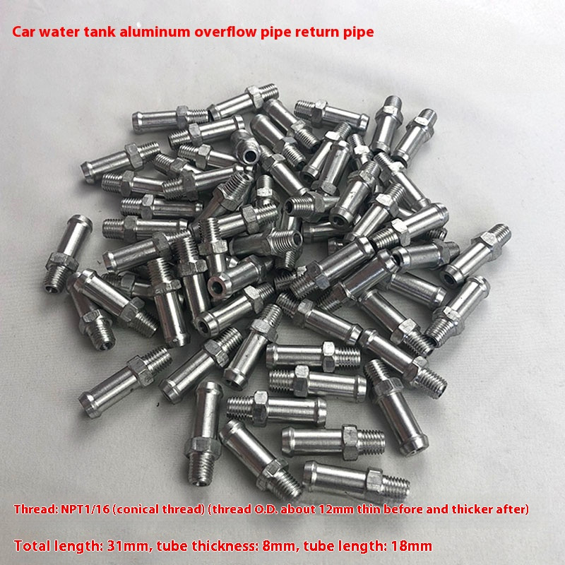 NPT1/16 Premium Aluminum Radiator Overflow, Return, and Vent Pipes ...