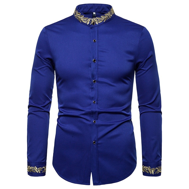 Wedding Shirts For Groom - Groomsmen Dress Royal Blue Shirt