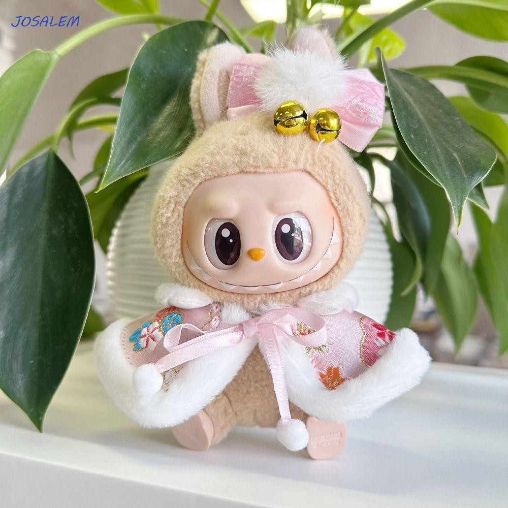 JOSALEM Sitting Party Labubu Doll Clothes, New Year Chinese Style 17cm ...