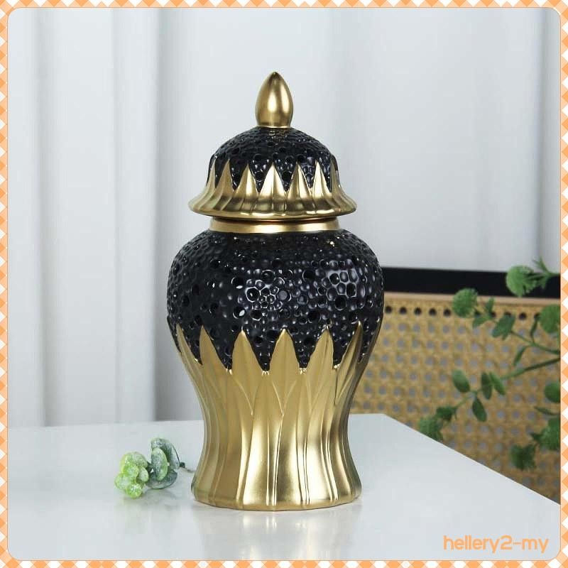 [HelleryabMY] Ceramic Ginger Jar Table Centerpiece Display Remembrance Gift Storage Organizer ...
