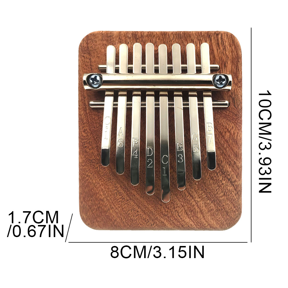 8 Key Mini Kalimba Finger Keyboard Instrument Portable Compact Music ...