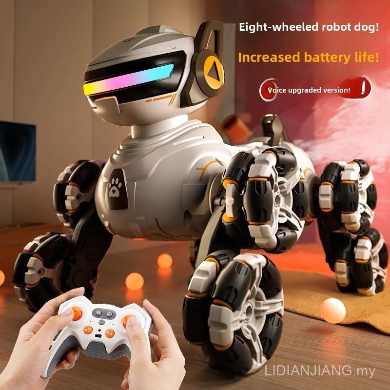 Topeng merentas sempadan lapan roda Robot anjing pintar suara aksi ...