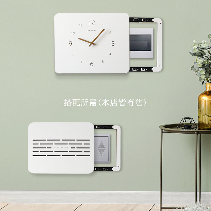 Electric Meter Box Decorative Painting with Clock Simple Wall Clock ...