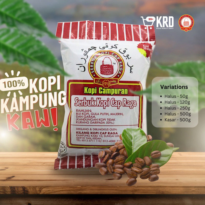 [ HARGA BORONG] Kopi Cap Raga 50g - 500g Halus | Shopee Malaysia