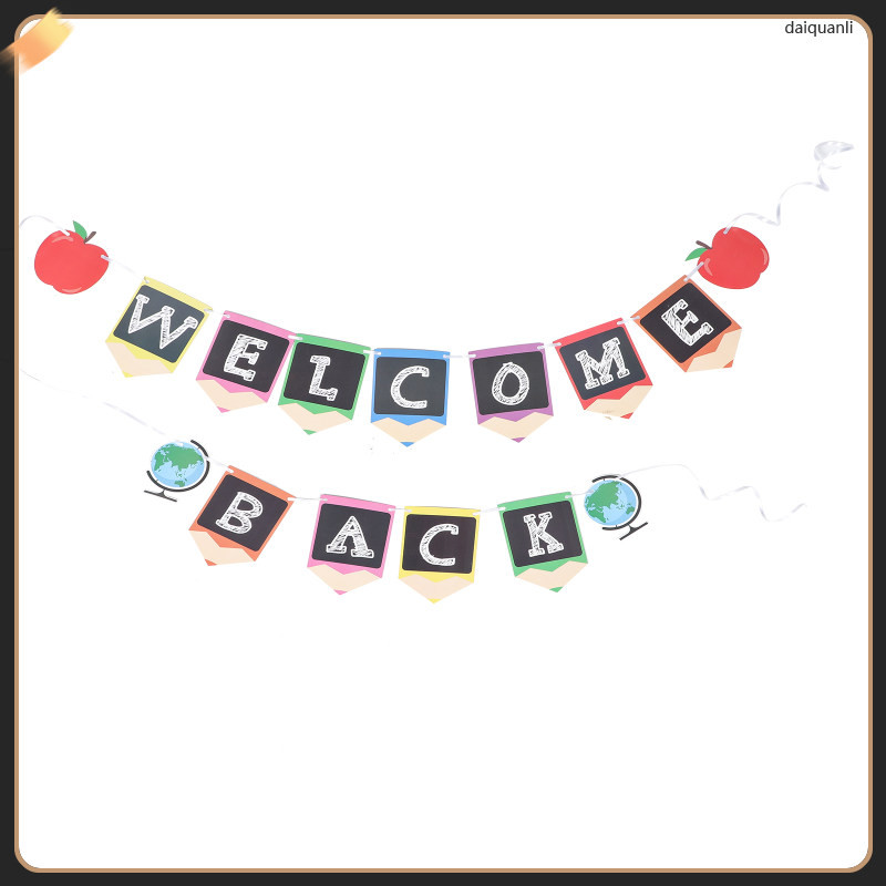 2 Pcs Welcome Hanging Banner The Emblems for Party Decoration Back Sign ...