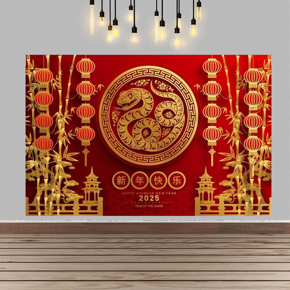 Chinese New Year 2025 Backdrop Year of The Snake Spring Festival ...