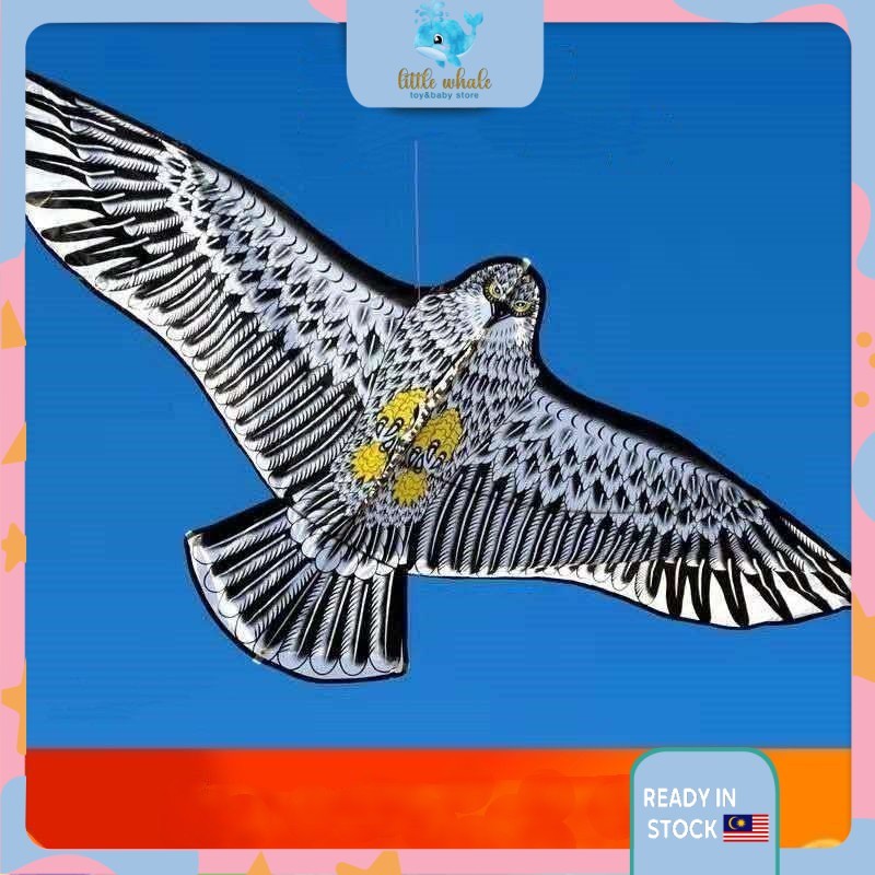 🐳Super Huge Big Flying Eagle Kite Adult Children Toy Wau Layang-layang ...