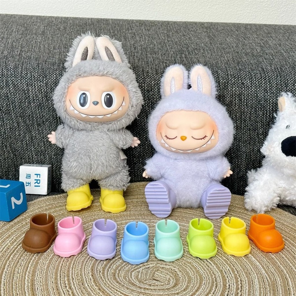 Labubu POP MART V1/V2 17cm Plush Doll Pendant Colorful Boots | Shopee ...