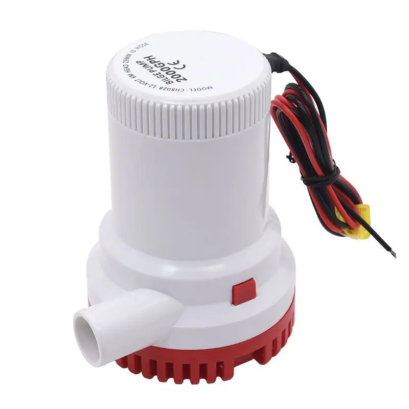CarBole 2000GPH 12V Submersible Bilge Pump – Marine Boat Water Pump, ABS, Lifetime Warranty