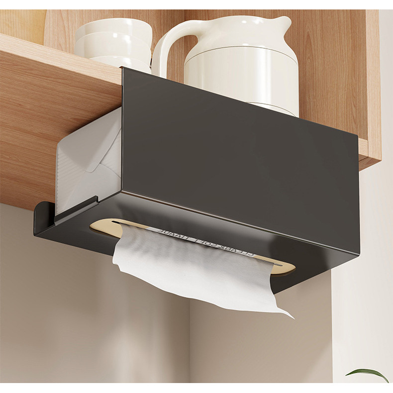 Paper Towel Hanging Rack Cabinet Tissue Box Iron Cabinet Hanging Tissue ...