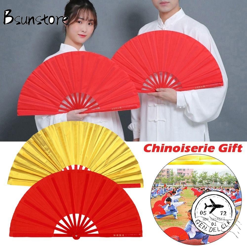 BSUNS1 Plastic Bone Fan Dance Performance Hand Wedding Party Decor ...