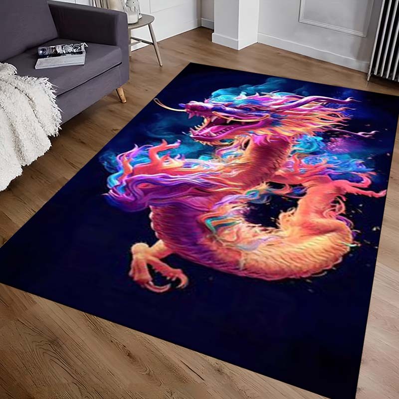 3D dragon rug, dragon pattern rug, modern rug, entryway rug, hallway ...