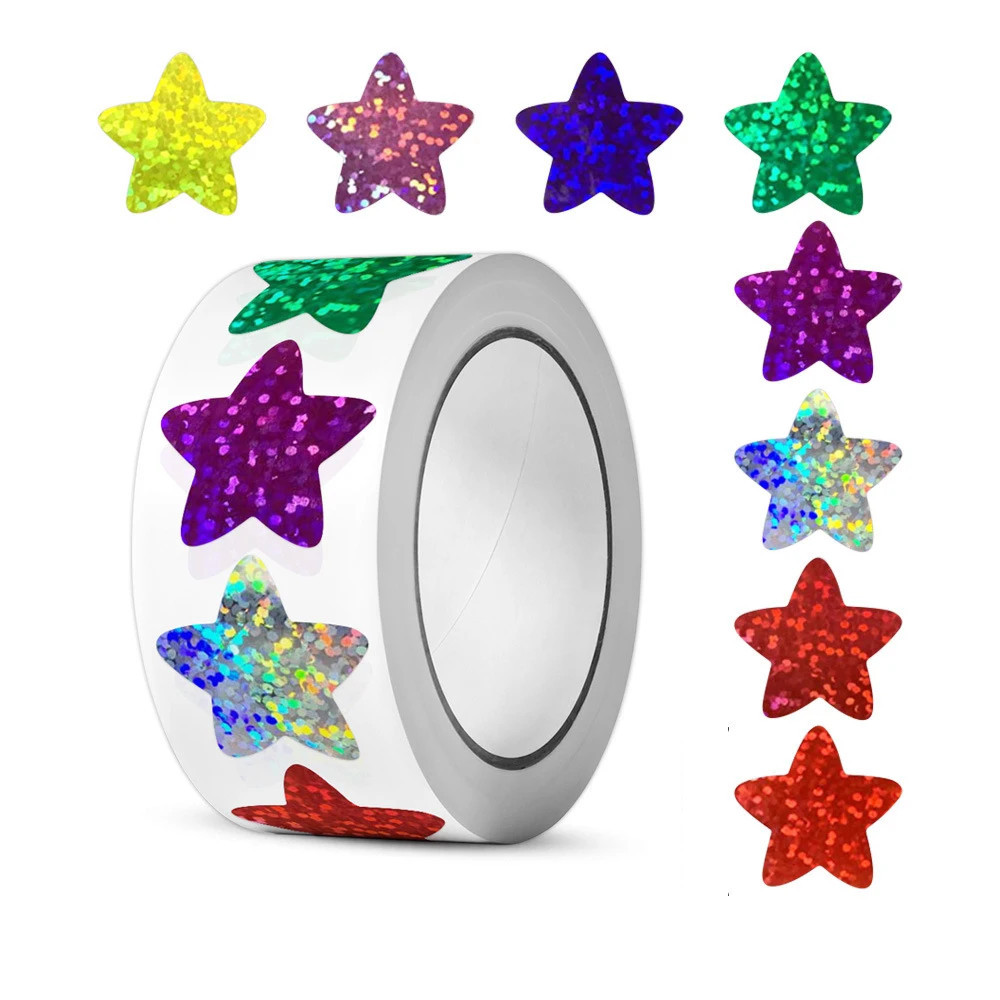500pcs Colorful Star Stickers for Kids Reward School Classroom Adhesive ...