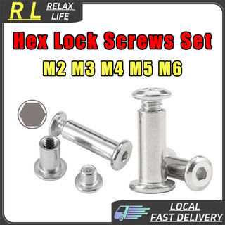 [RL] Hex Chicago Screw Allen Set Book Hollow Rivet Binding Barrel Bolt ...