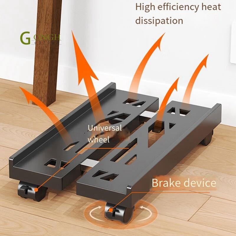 Adjustable Mobile CPU Stand, Ventilated Computer Tower Stand PC Tower ...