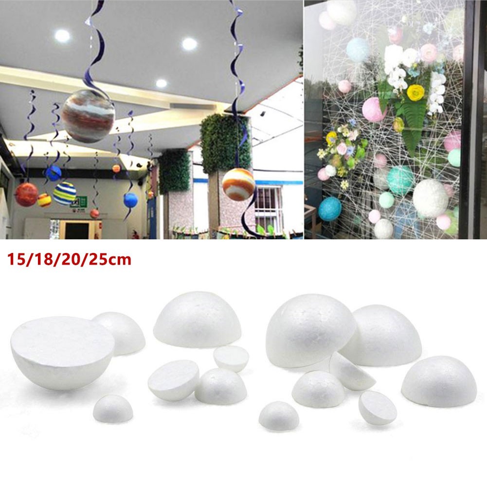 KUA Blank Round Solid Polystyrene Styrofoam Foam Ball For Wedding Craft ...