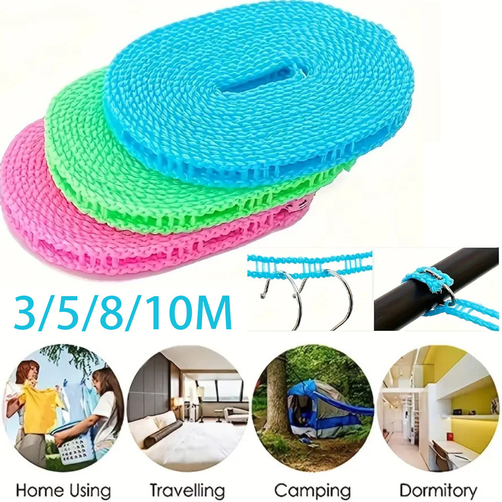 3/5/8/10m Anti slip and windproof clothes drying rope fence style ...