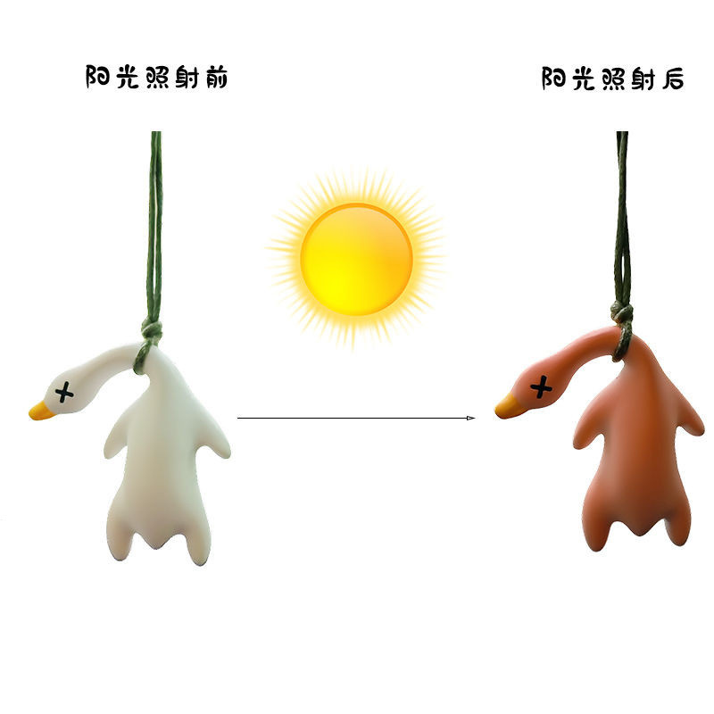 Car Color Changing Roasted Duck Funny UV Color Change Duck Creative Car Interior Ornament Friend Gift I.426961132
