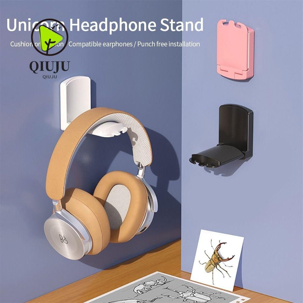 QIUJUU Headset Stand Holder, Wall Mounted Strong Adhesive Headphones ...