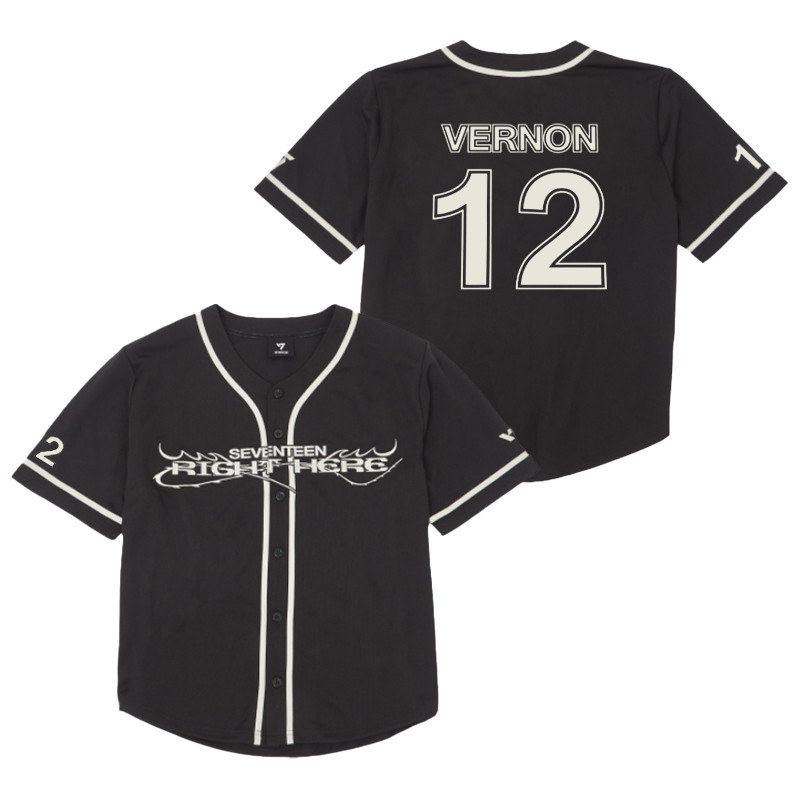 KPOP SEVENTEEN RIGHT HERE Uniform Jersey T-shirt Men's and Women's
