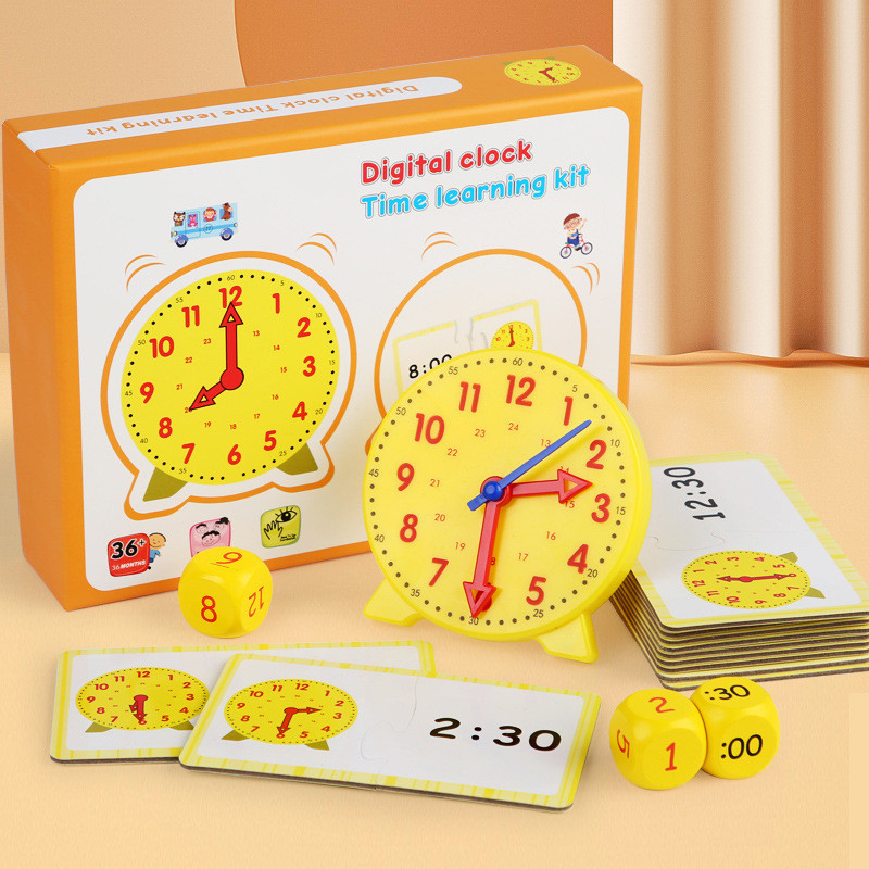 Clock Model Children Learn to Know Time Clock First Second Third Grade ...