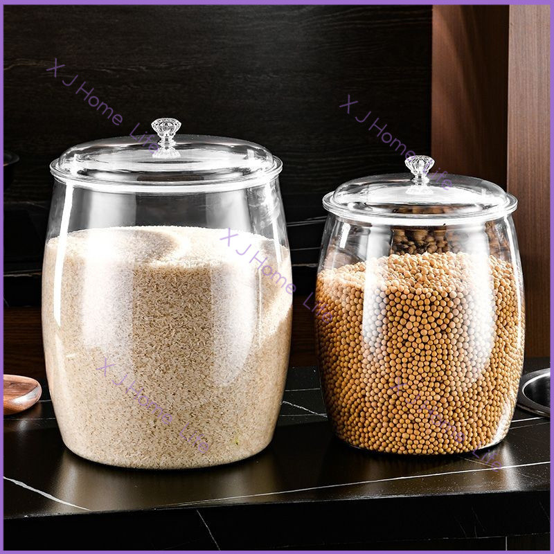 PET 5kg, 10kg, 15kg acrylic rice storage bucket，insect-proof moisture ...