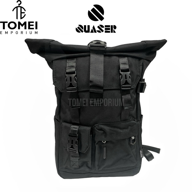 Quaser Tactical Roll Top Backpack Water Resistant Durable QBP 0033 BK Shopee Malaysia