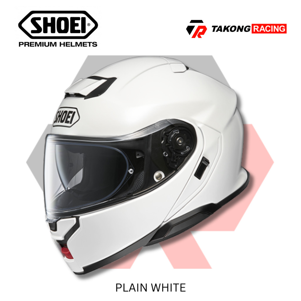 shoei-helmets-neotec-3-plain-white-shopee-malaysia