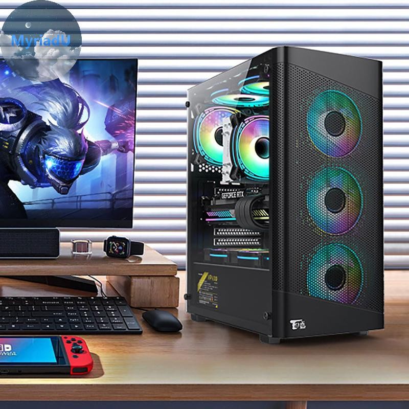MyriadU Transparent Computer Case Desktop PC Tower For ATX M ATX Sg 11134201 7rfgu